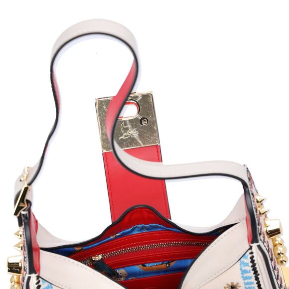 Christian Louboutin Carasky Mini Shoulder Bag 3225075 Cream Red Multi Leather - Picture 6 of 8